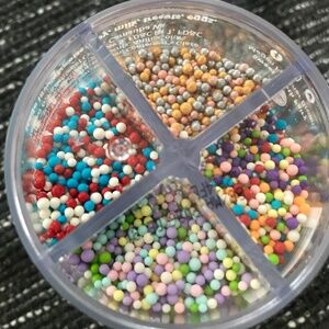 4 color blends multicolor nonpareil sprinkles, NEW sealed shaker.